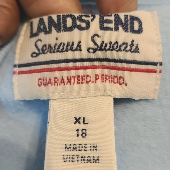 Lands' End | Women's Sky Blue Open Cardigan Sweatshirt (Size XL/18) - Picture 2 of 10